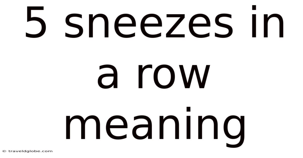 5 Sneezes In A Row Meaning