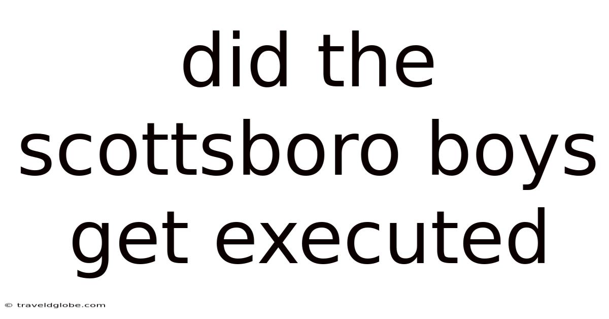 Did The Scottsboro Boys Get Executed