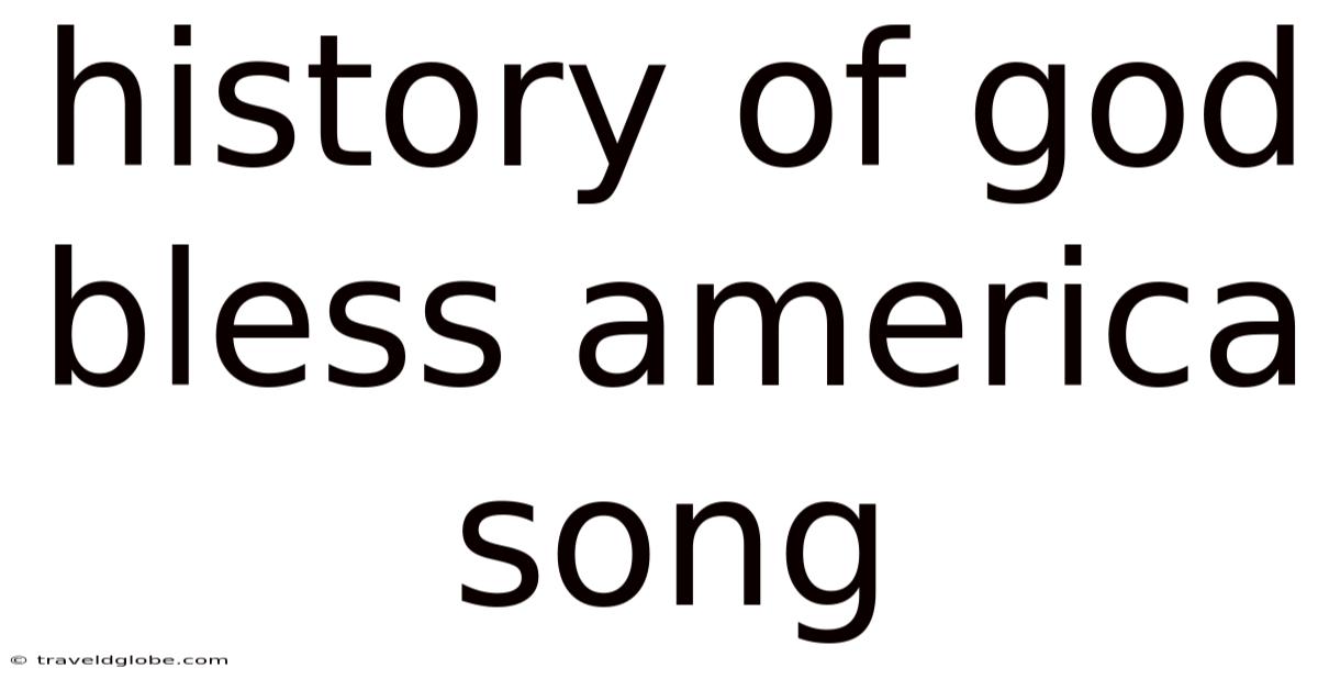 History Of God Bless America Song