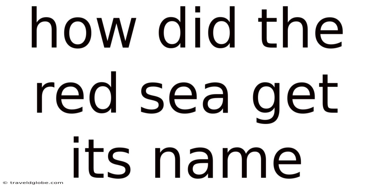 How Did The Red Sea Get Its Name