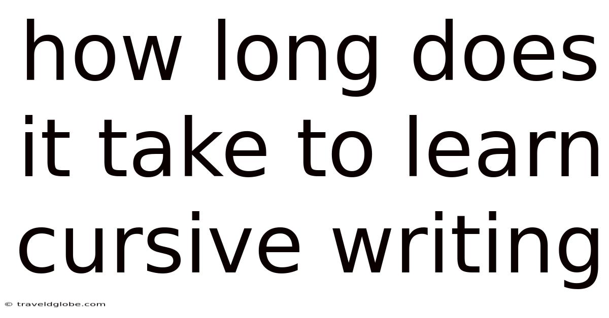 How Long Does It Take To Learn Cursive Writing