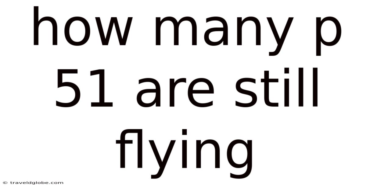 How Many P 51 Are Still Flying