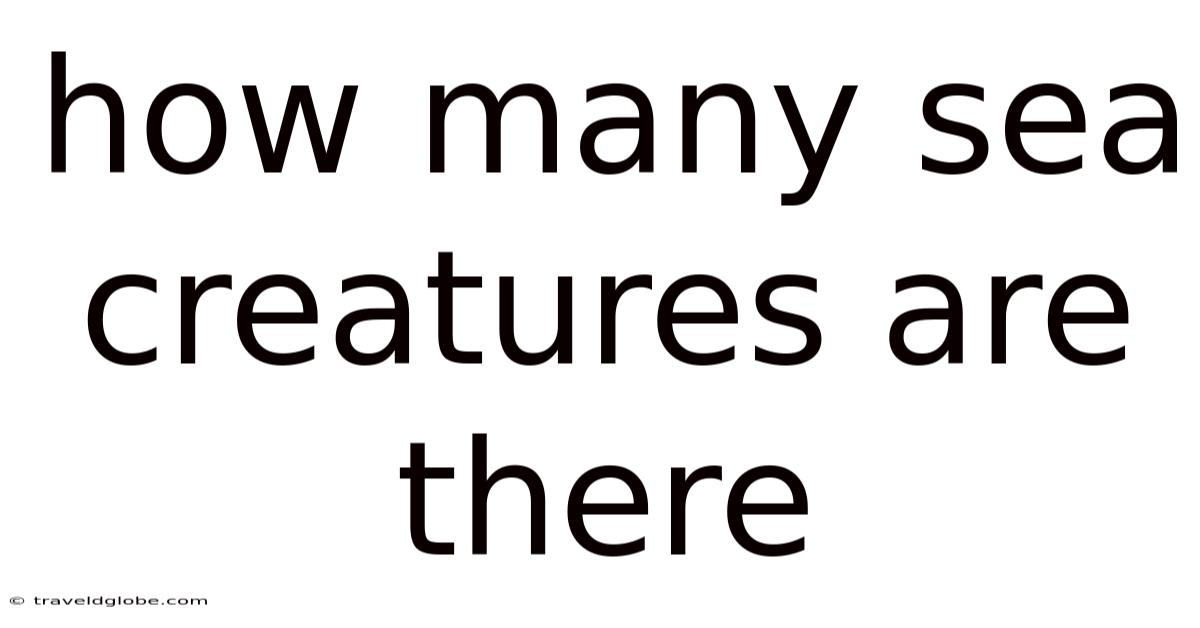 How Many Sea Creatures Are There