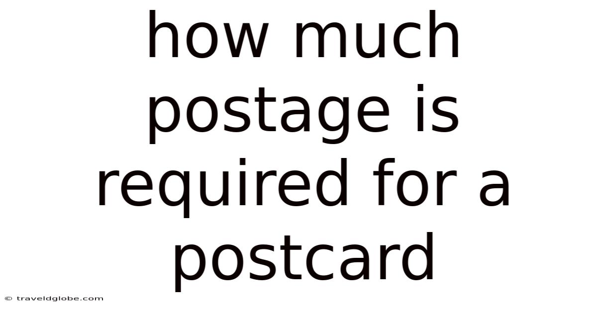 How Much Postage Is Required For A Postcard