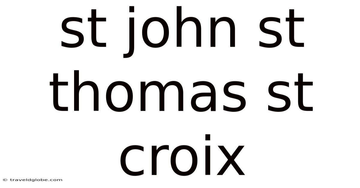 St John St Thomas St Croix