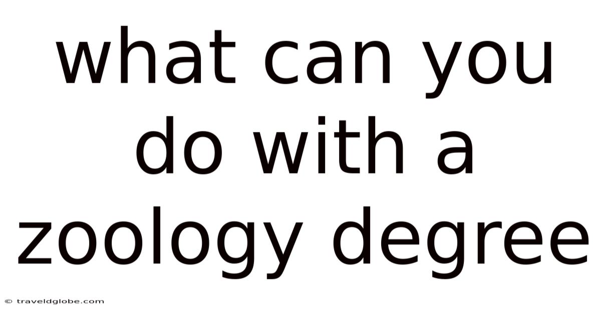What Can You Do With A Zoology Degree