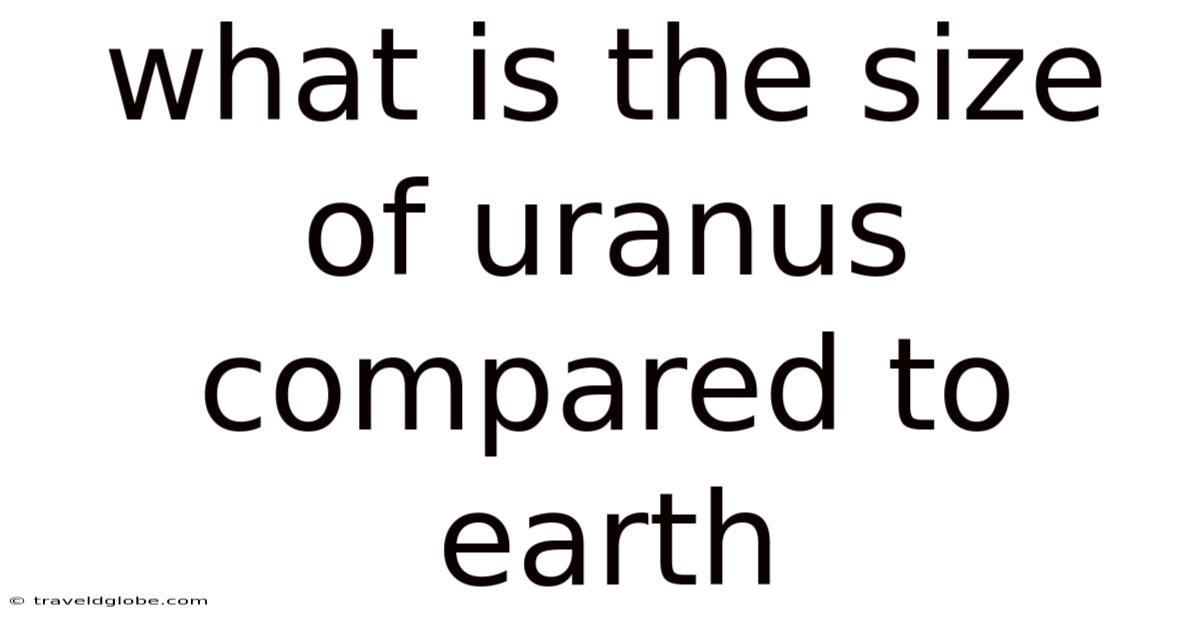 What Is The Size Of Uranus Compared To Earth