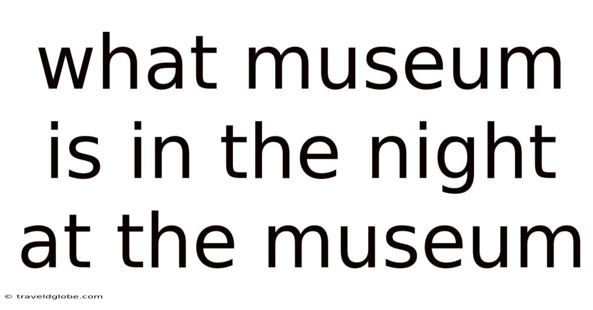 What Museum Is In The Night At The Museum